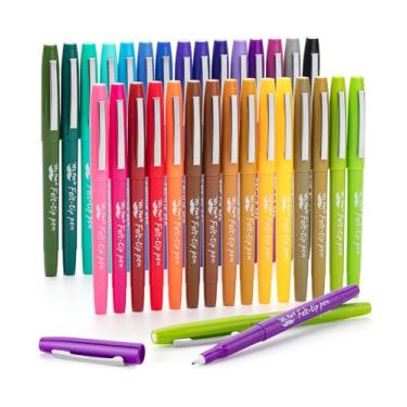 Imagem de Mr. Pen - Canetas com ponta de feltro, pacote com 30, canetas coloridas com ponta de feltro, secagem rápida, sem manchas, marcadores planejadores