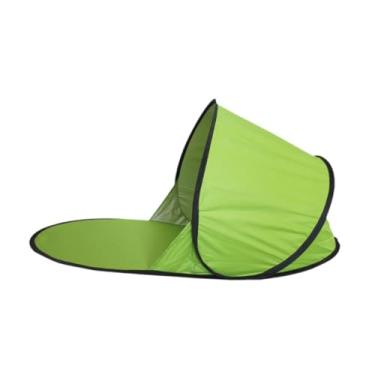 Imagem de UGPLM Tenda de praia, abrigo solar, proteção solar instantânea, portátil, camada única, cabana rápida para atividades ao ar livre, pesca no quintal, Verde