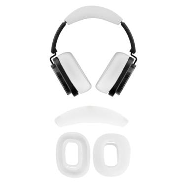 Imagem de [2 conjuntos] para fone de ouvido (1) capa protetora de silicone NOUKAJU , acessórios para fones de ouvido, almofadas de silicone e faixa de cabeça, capa para fone de ouvido Nothing 1 (branco claro)