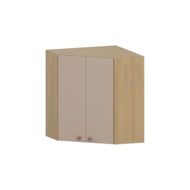 Imagem de Armário De Canto Diagonal 2 Portas Classic Luciane Móveis Freijó/petala Rosa