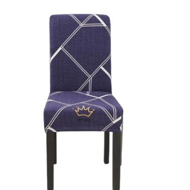 Imagem de Conjunto de capas para cadeiras ajustáveis, 1 peça, sala de jantar, elásticas, elastano, capas para assento, removível, encosto alto (tamanho 1 peça/cor 16)