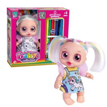 Imagem de Boneca Babys Collection Mini Fashion Color Super Toys - 645