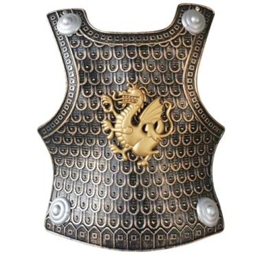 Imagem de Fantasia de soldado romano infantil 33 x 38 cm seguro retrô medieval cavaleiro fantasia infantil para desempenho de bola