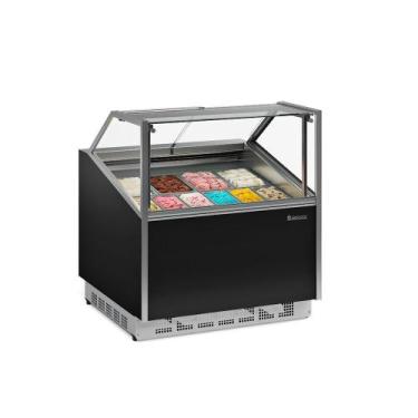 Imagem de Expositor de Sorvete de Massa GESG12 Preto Gelopar 220v