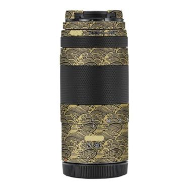 Imagem de Adesivo para lente de câmera 75-300 4-5.6 Película protetora para Canon RF 75-300 mm F4-5.6 (ouro wave)
