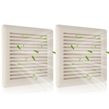 Imagem de Calvana (Pacote com 2) Capa para ventilador de banheiro C350GN com molas, grade de substituição do exaustor, compatível com Broan-NuTone, serve nos modelos 690 693 VC305C3N VC307C2N, 695 e 696N, 21 cm