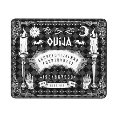 Imagem de Ouija Mouse Pad, acessórios de mesa retrô vintage, tapete de mouse para decoração de sala de jogos 30 x 25 cm (preto)