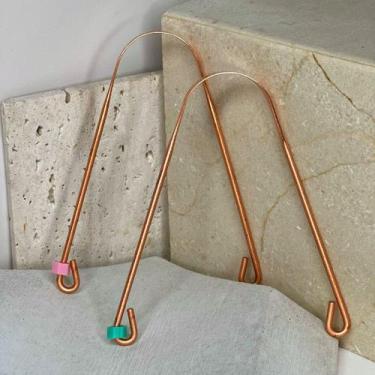 Imagem de KIT Casal 2x Raspador Limpador de Lingua 100% Cobre Puro Original Ayur