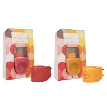 Imagem de Kit Aromatizadores Difusor Elétrico Porcelana Via Aroma Original e Ter