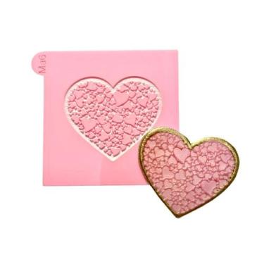 Imagem de MA6 marcador acrílico coração confeitaria biscuit - confeitaria dos mo