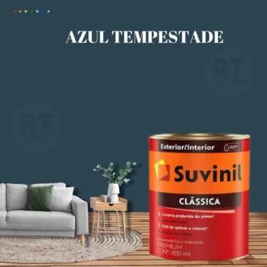 Imagem de Tinta Para Parede Azul Suvinil Clássica 800ml Cor Premium Cor Azul Céu
