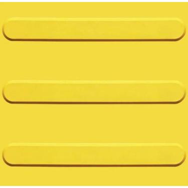 Imagem de Piso Tátil Acessibilidade Direcional 25x25cm em PVC - BR Decor, amarel