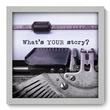 Imagem de Quadro Decorativo - Máquina de Escrever - 33cm x 33cm - 090qdvb - Allo