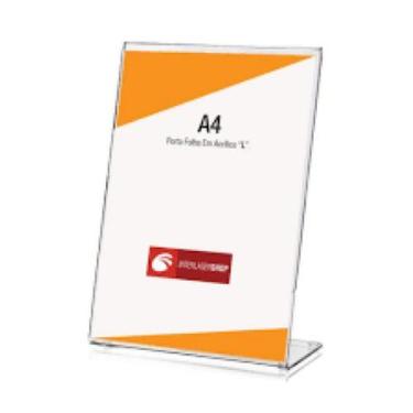 Imagem de 1 display acrilico l a4 suporte etiqueta preço padarias loja - ACMIL