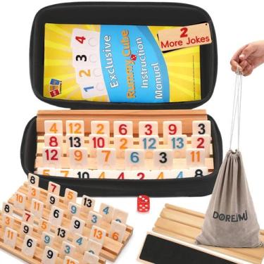 Imagem de Conjunto de jogos Rummy Cube Doreimi aprimorou 6 jogadores com 162 peç