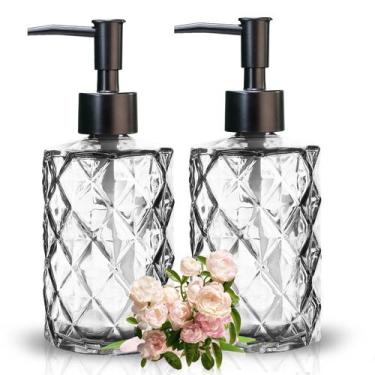Imagem de Dispensador de sabão Uable Clear Glass 330 ml Diamond Design - Ulable