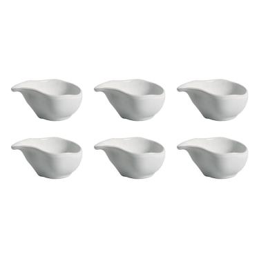 Imagem de Molheira Oval Porto Brasil Orgânico New White em Stoneware Branco – 6 Peças