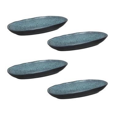 Imagem de Conjunto de Travessas Ovais Grandes Porto Brasil Orgânico Night Sky 32x16cm - 4 Peças