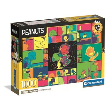 Imagem de Clementoni - 37069 Jigsaw Puzzle 1000 Pieces for Adults and Teenagers, Special Series, Cartoon Peanuts and Snoopy Theme, Compact Box with Poster Included, Gift Idea for Men and Women, Made in Italy