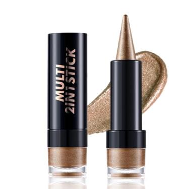 Imagem de AMY'S DIARY Bronze Whisper Sand Sombra e delineador em bastão 2 em 1, lápis de sombra creme + delineador de gel | À prova d'água e à prova de manchas lápis de maquiagem para os olhos para mulheres