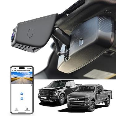 Imagem de Mangoal Dash Cam 4K Ajuste personalizado para Ford F150 2018-2024 F250/F350 Super Duty 2020-2024 XLT lariat King Ranch Tremor Raptor Limited Platinum Accessories (Modelo A), UHD 2160P Vídeo, WiFi,