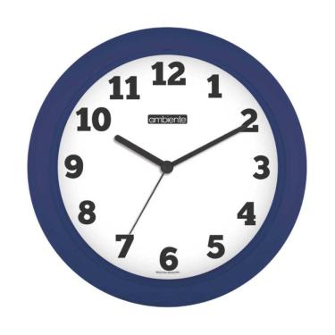 Imagem de Relógio De Parede Ambiente 25Cm 191300-011 Azul Escuro