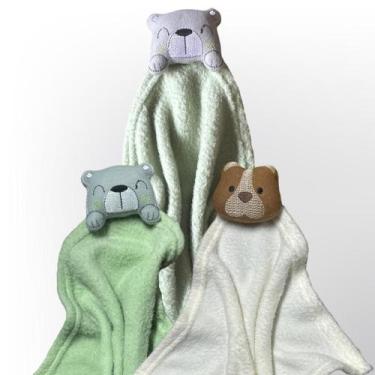 Imagem de Naninha Infantil Paninho de Dormir Leve e Aconchegante 3pçs - Jolen Ba