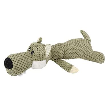 Imagem de Brinquedos de pelúcia barulhentos brinquedos de mastigar para cães em forma de lobo brinquedo de pelúcia para cães pequenos e grandes brinquedos de treinamento