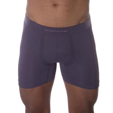 Imagem de Cueca Boxer Sem Costura de Poliamida Selene, M, Chumbo