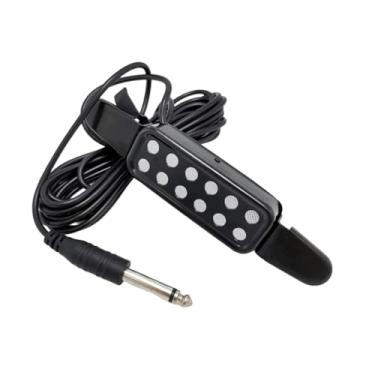 Imagem de MERIGLARE Pré-amplificador de captação de guitarra com 12 furos de som, presente com cabo, transdutor elétrico acústico para amplificação de performance de, Prata