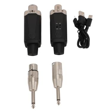 Imagem de Wireless Mic Transmissor Receptor Suporte 48V Phantom Power 262ft Alcance UHF XLR Microfone Sem Fio para Condensador Dinâmico Mic Mixer