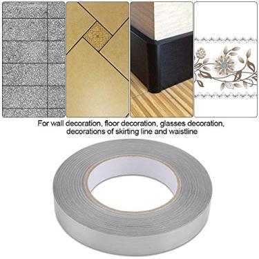 Imagem de Adesivo Folha Lindas Costuras Autoadesivas Telhas Adesivos de Parede Linhas Decorações Decoradas Adorno Decorativo Decalque Símbolo Sinais (2 cm x 50 metros (prata))