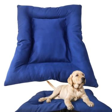 Imagem de Cama Cachorro Gato Colchonete Confortável Caminha Pet Tamanhos P M G AZUL (Grande)