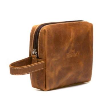 Imagem de Nécessaire Couro Legítimo com Alça para Trabalho e Dia a Dia - Bertoni