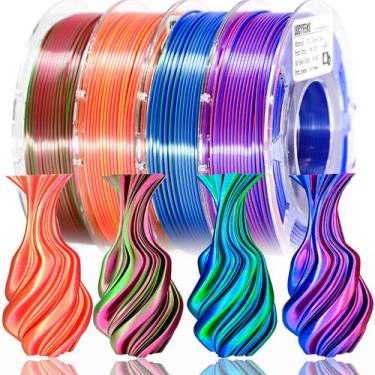 Imagem de Filamento para impressora 3D LOCYFENS PLA Rainbow Silk 1,75 mm 200 g x
