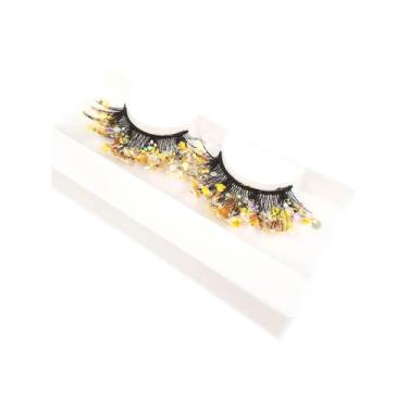 Imagem de Cílios postiços 3d luminosos cor natural nude maquiagem palco maquiage