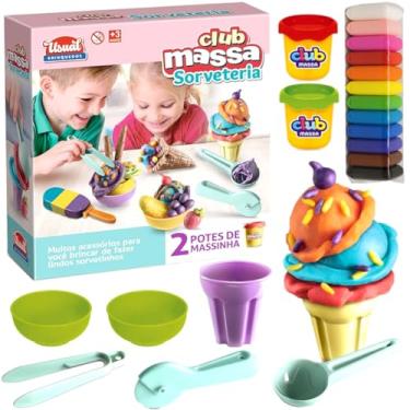 Imagem de Sorveteria de Brinquedo com 12 Massinhas de Modelar e Acessórios