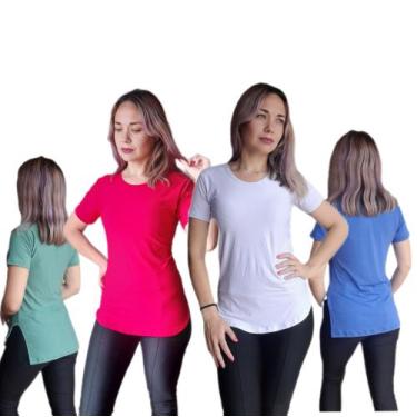 Imagem de Kit com 2 blusas femeninas tapa bumbum academia - MARISLOIRO, Cores va