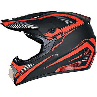 Imagem de Capacete Para Motocicleta Para Homens Capacete De Motocicleta Capacete De Motocross Rosto Completo Capacete De Motocross Masculino Xl, CC09, M/Suitable for head circumference/56-57cm