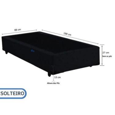Imagem de Base Box Solteiro Blindada Suede 88x188  Reforçada Elegante e de Fino 
