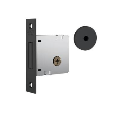 Imagem de Fechadura Auxiliar Tetra Preto Fosco 1004 Stam