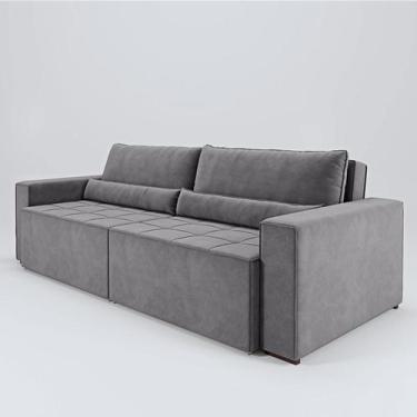 Imagem de Sofa 4 Lugares 2,20m Retrátil e Reclinável Nepal - COLISEU, Cinza