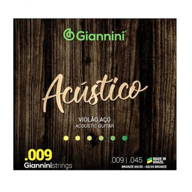 Imagem de Encordoamento Violão Aço 009 Acústico Giannini