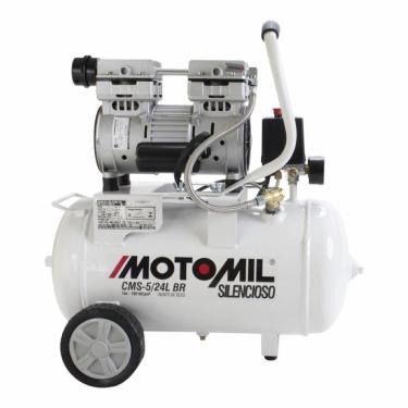 Imagem de Compressor Silencioso 120psi 220V Branco CMS-5/24BR Motomil