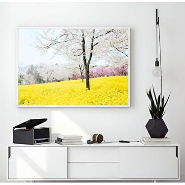 Imagem de Quadro Decorativo Grande Premium Árvores Coloridas Sala Hall (05, Branco, 100x70)