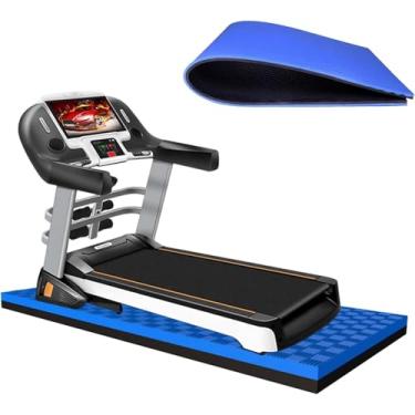 Imagem de Tapete De Equipamento De Exercício, 180 * 85 Cm 200 * 100 Cm Tapete Protetor De Piso, Tapete De Esteira, Tapete De Bicicleta Ergométrica, Tapete Elíptico, Antiderr, Black Blue, 200 * 100cm