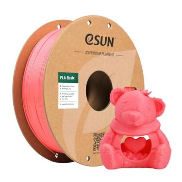 Imagem de eSUN Filamento PLA de alta velocidade 1,75 mm, carretel de 1 kg (1 kg) Filamento PLA de impressora 3D de impressão rápida, projetado para impressão rápida, rosa