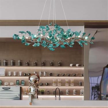 Imagem de Contemporâneo Cerâmica Sala de Estar Lustre LED Moda Arte Restaurante Quarto Estudo Villa Hotel Café Bar Balcão Lâmpada Pendente (E C L120CM)