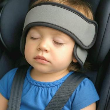 Imagem de Suporte Apoio De Cabeça Protetor Infantil Carro Cadeirinha Cinza