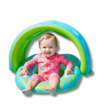 Imagem de Boia Bote Inflável Infantil Caranguejo Diversão e Segurança para Bebês